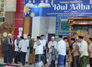 Wabup A. Khafidh Shalat Id di Baitul Makmur, Ajak Masyarakat Teladani Semangat Berkurban